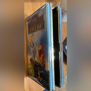 Disney: Lion King VHS tape cover case padded vinyl boxy clutch bag very rare .